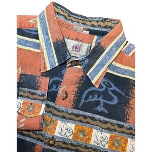 The Territory Ahead Mens XL Button Down Shirt Cotton Southwestern Tribal Print